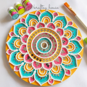 Handcrafted Mandala Wall Art with Mirror Work
