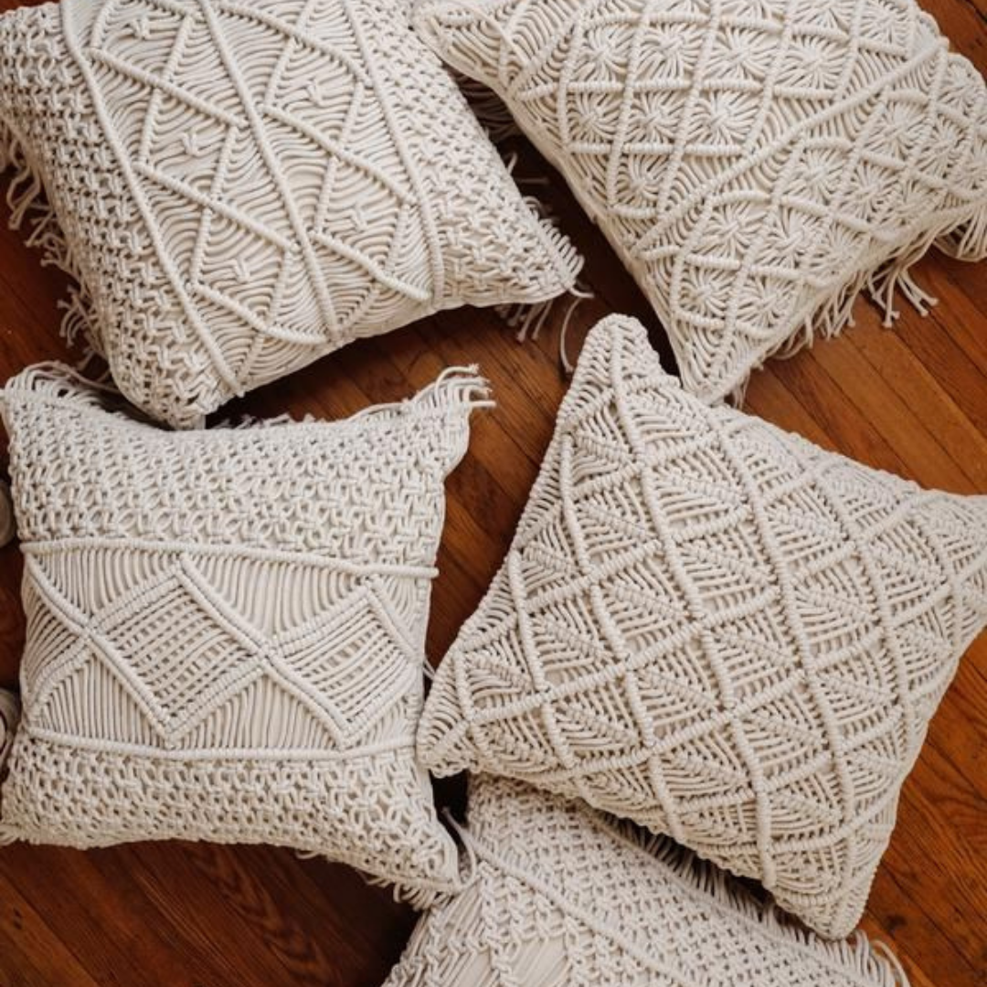 Handcrafted Macramé Cushion Covers – Boho Chic Collection